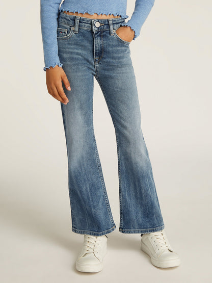Girls Vintage Flared Jeans in Blue