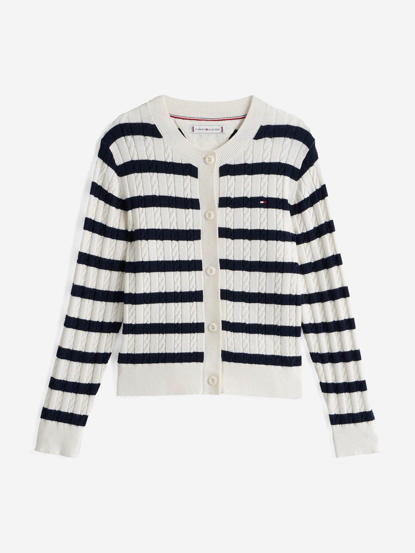 Girls Mini Cable Knit Cardigan in Multicolour