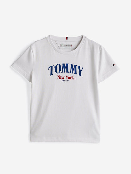 Girls Varsity Regular T-Shirt in White