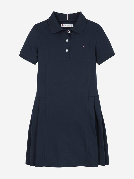 Girls Polo Dress in Navy