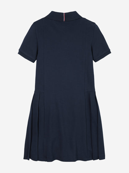 Girls Polo Dress in Navy