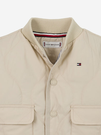 Baby Quilted Jacket in Beige