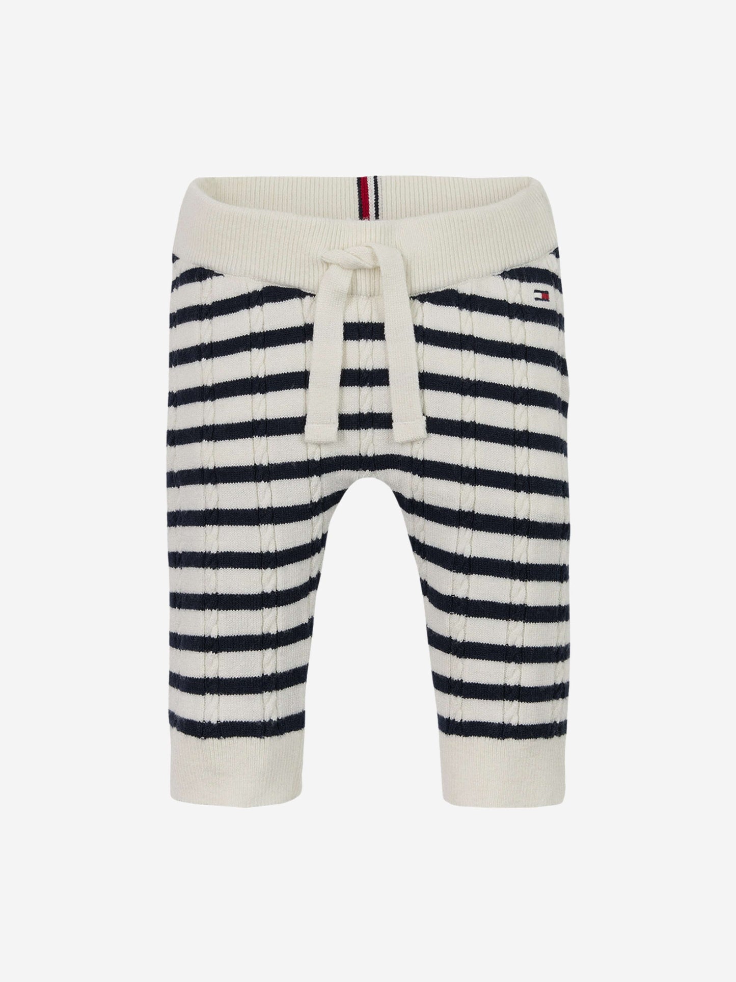 Baby Striped Cable Knit Gift Set in Navy
