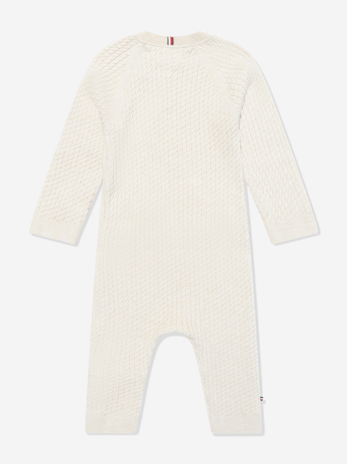 Baby Cable Knit Coverall With Gift Box in Beige