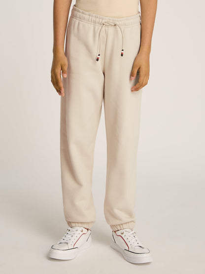 Kids Mini Corp Logo Joggers in Beige