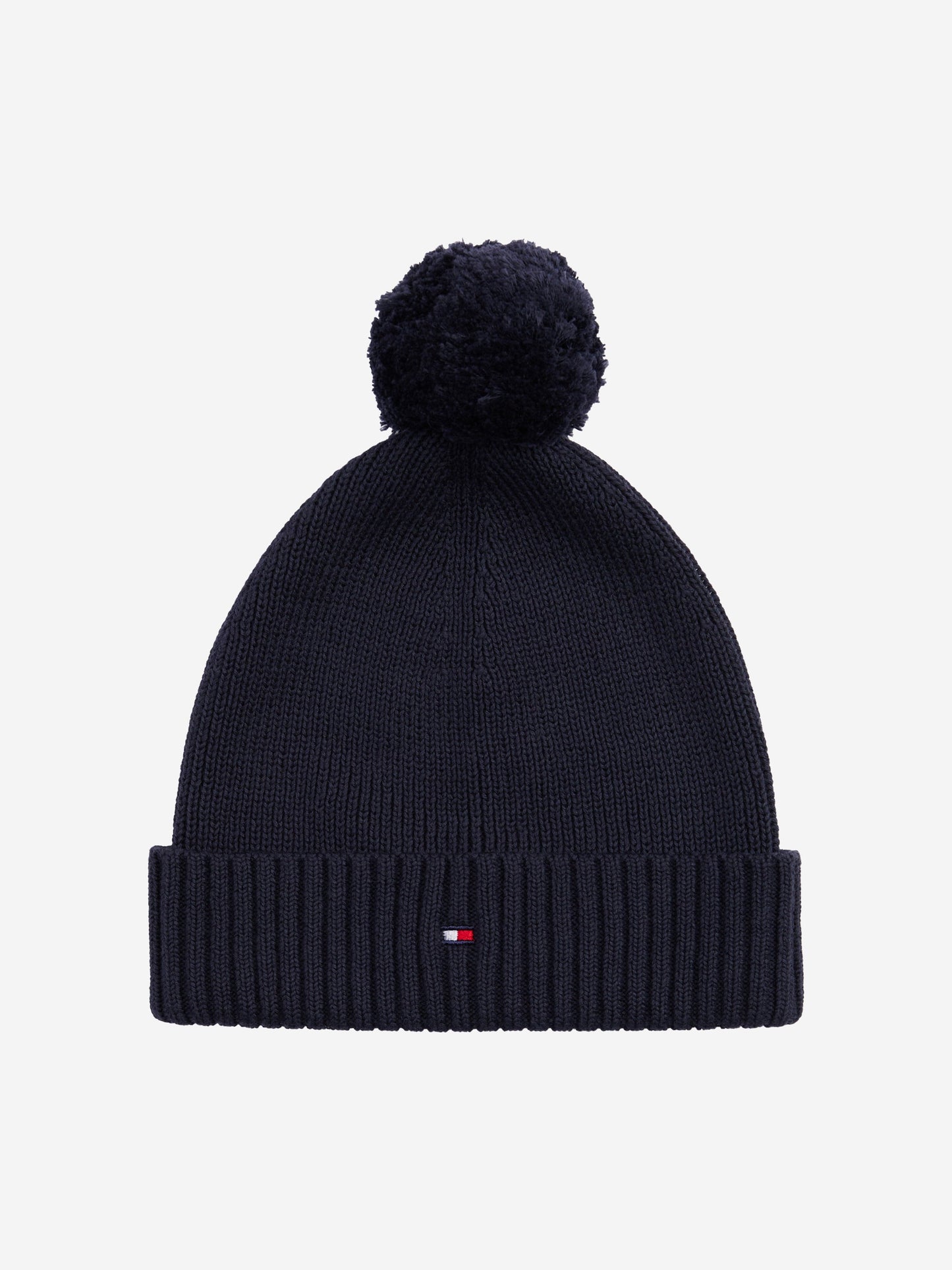 Kids Essential Pom Pom Beanie Hat in Navy