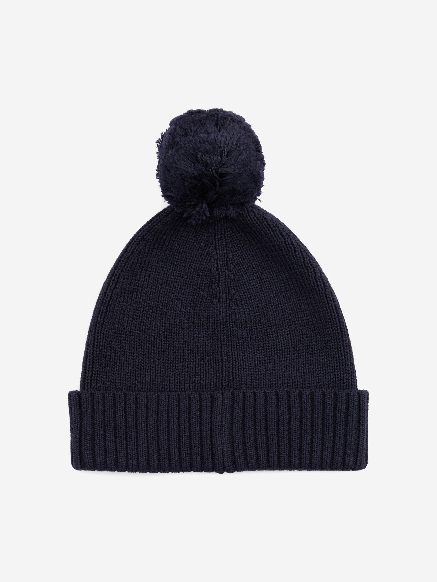 Kids Essential Pom Pom Beanie Hat in Navy
