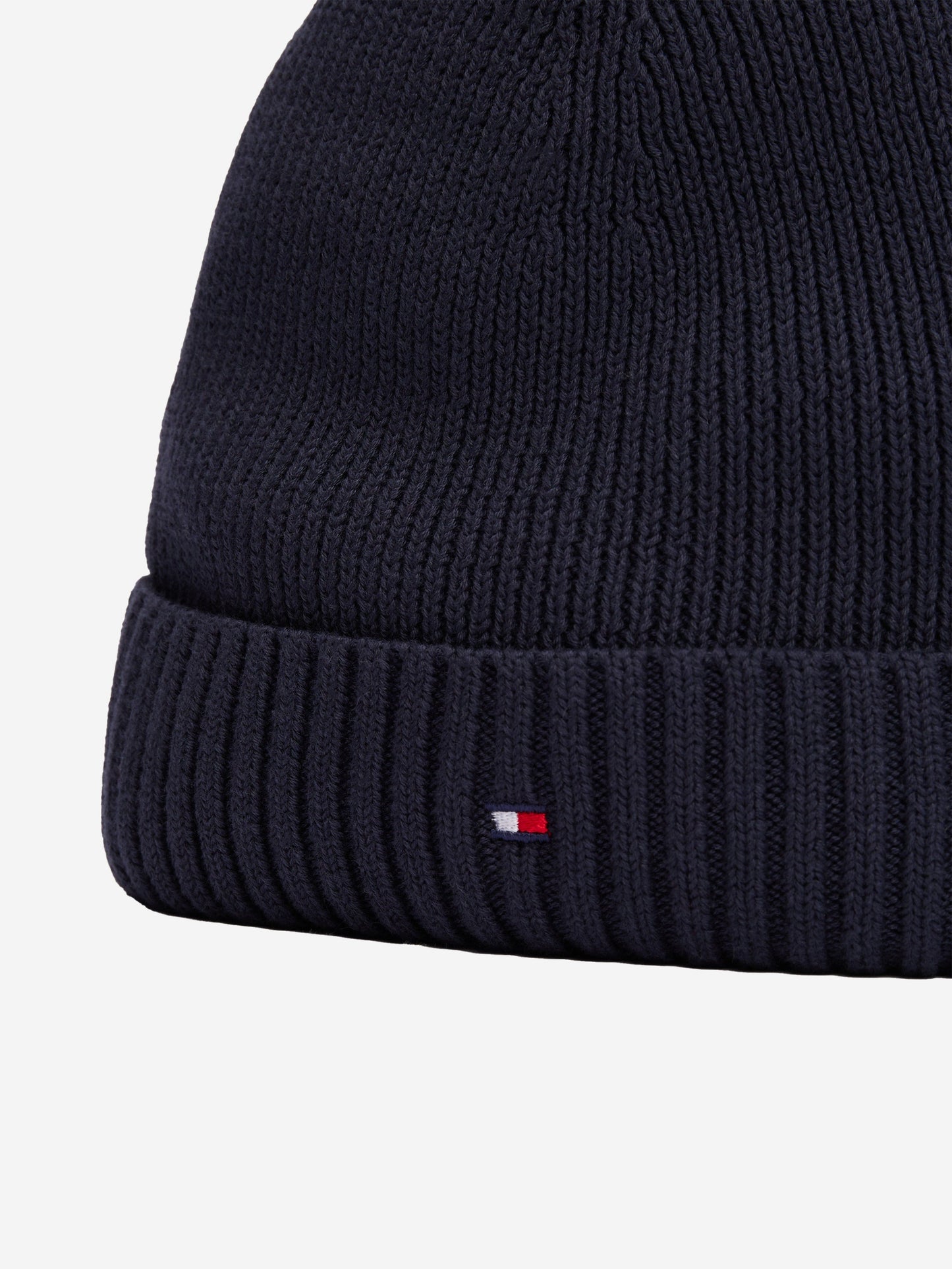 Kids Essential Pom Pom Beanie Hat in Navy
