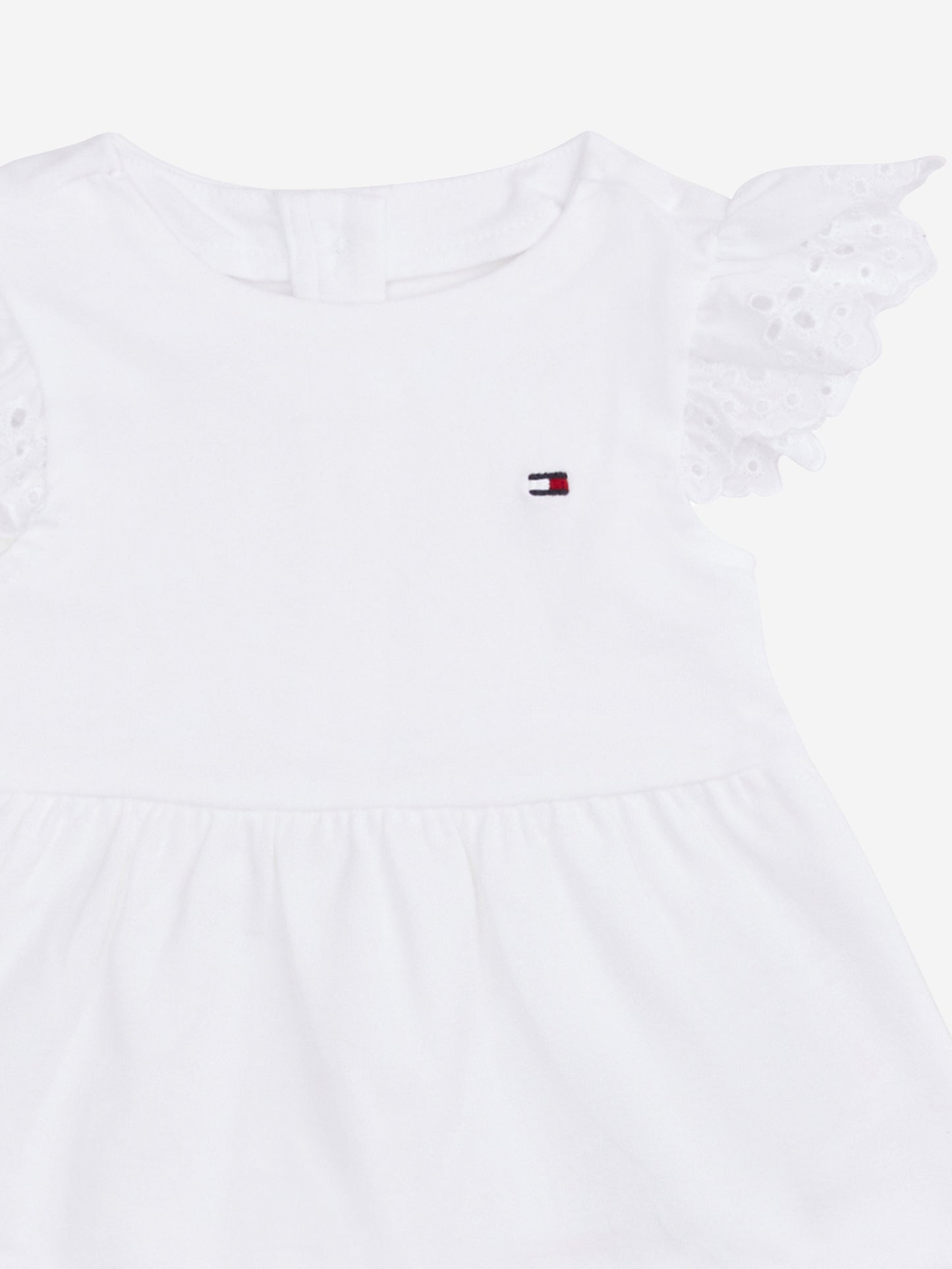 Baby Girls Broderie Anglaise Dress in White