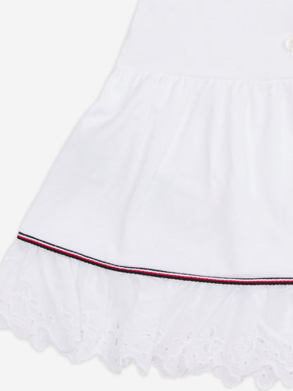 Baby Girls Broderie Anglaise Dress in White