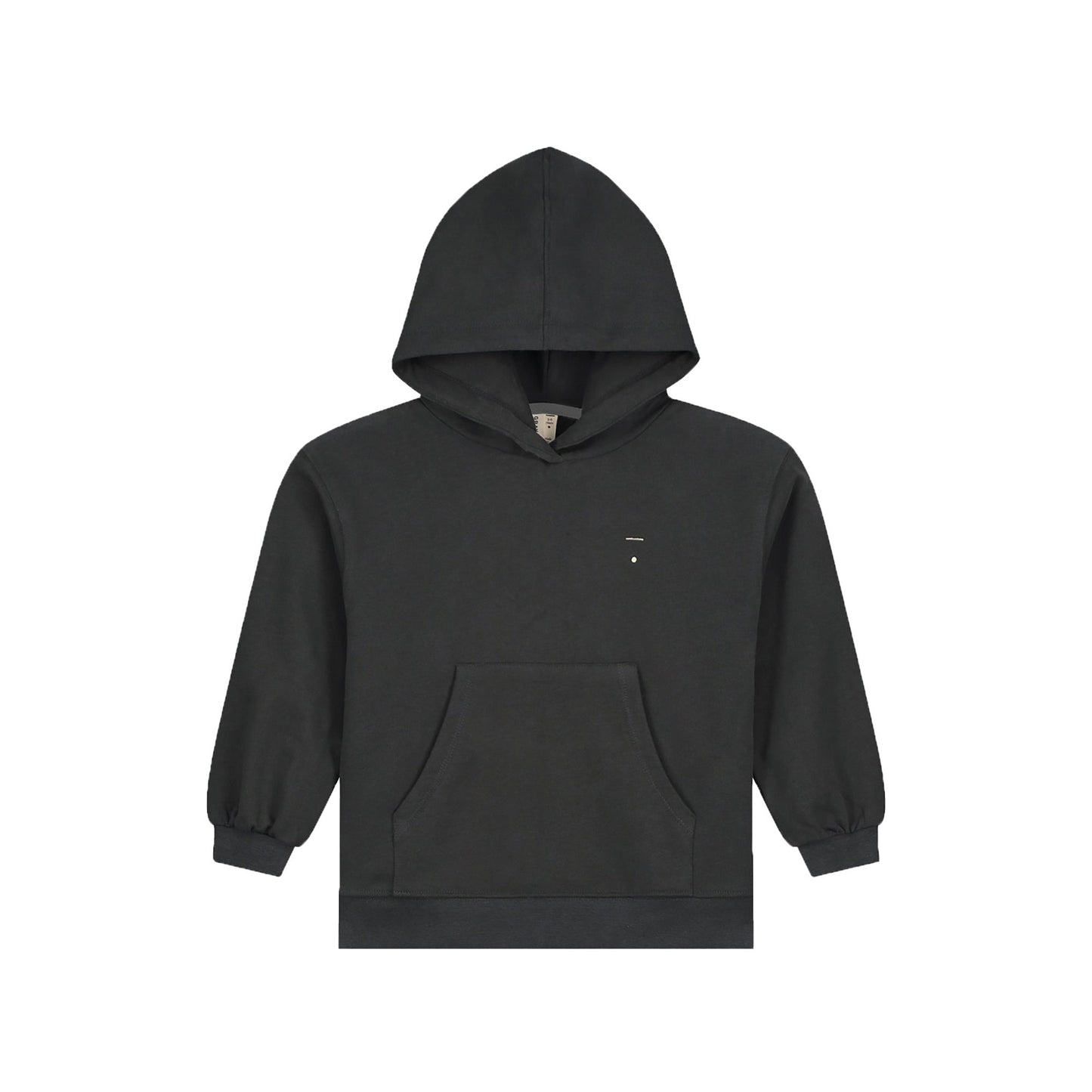 儿童黑色棉连帽卫衣