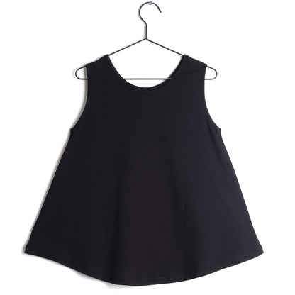 Girls Black Cotton T-shirt