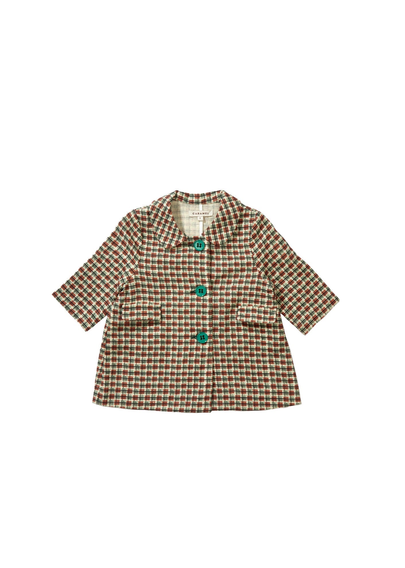 Baby Green Checked Coat