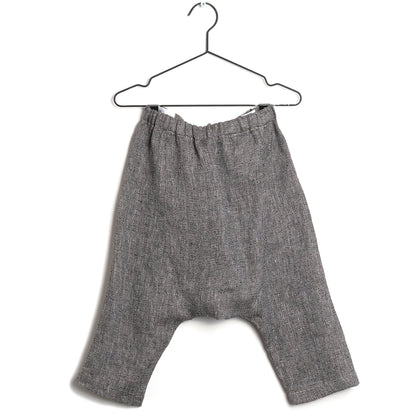 Girls Black Linen Trousers