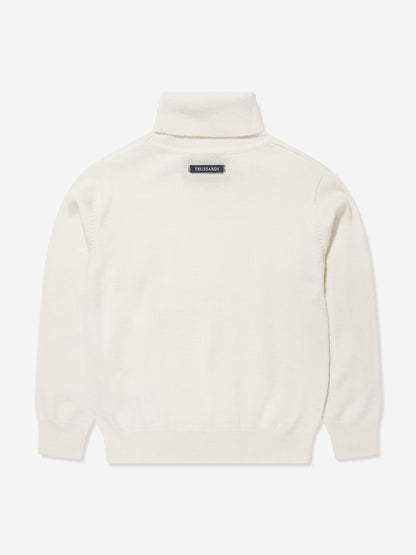 Trussardi 男孩象牙色 Kurah 毛衣