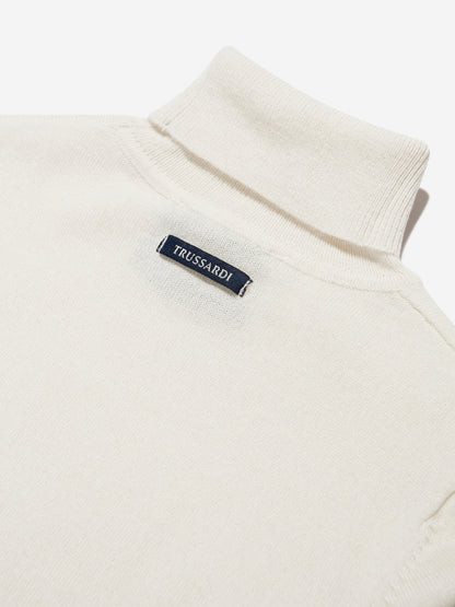 Trussardi 男孩象牙色 Kurah 毛衣