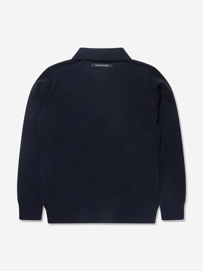 Trussardi 男童 Sidus 长袖 Polo 衫（海军蓝）