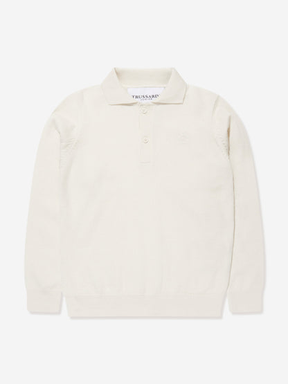 Trussardi 男童 Sidus 长袖 Polo 衫（象牙色）