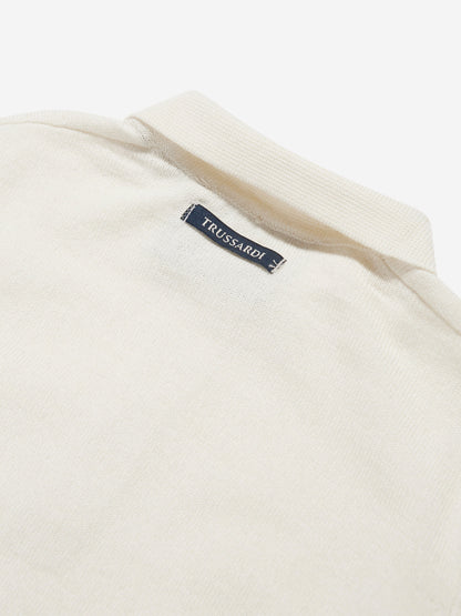 Trussardi 男童 Sidus 长袖 Polo 衫（象牙色）