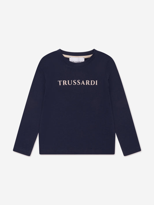 Trussardi 男童 Beid 长袖 T 恤（海军蓝）