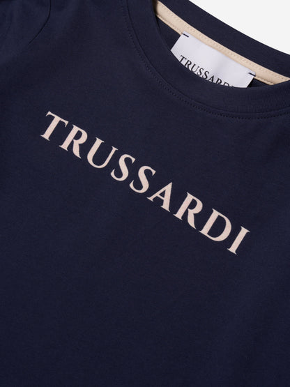 Trussardi 男童 Beid 长袖 T 恤（海军蓝）