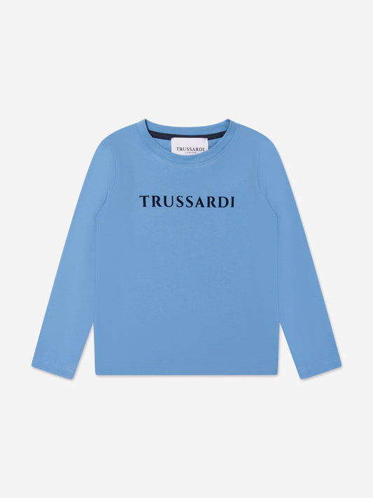 Trussardi 男童 Beid 长袖 T 恤（蓝色）