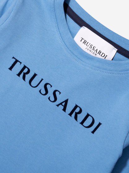 Trussardi 男童 Beid 长袖 T 恤（蓝色）