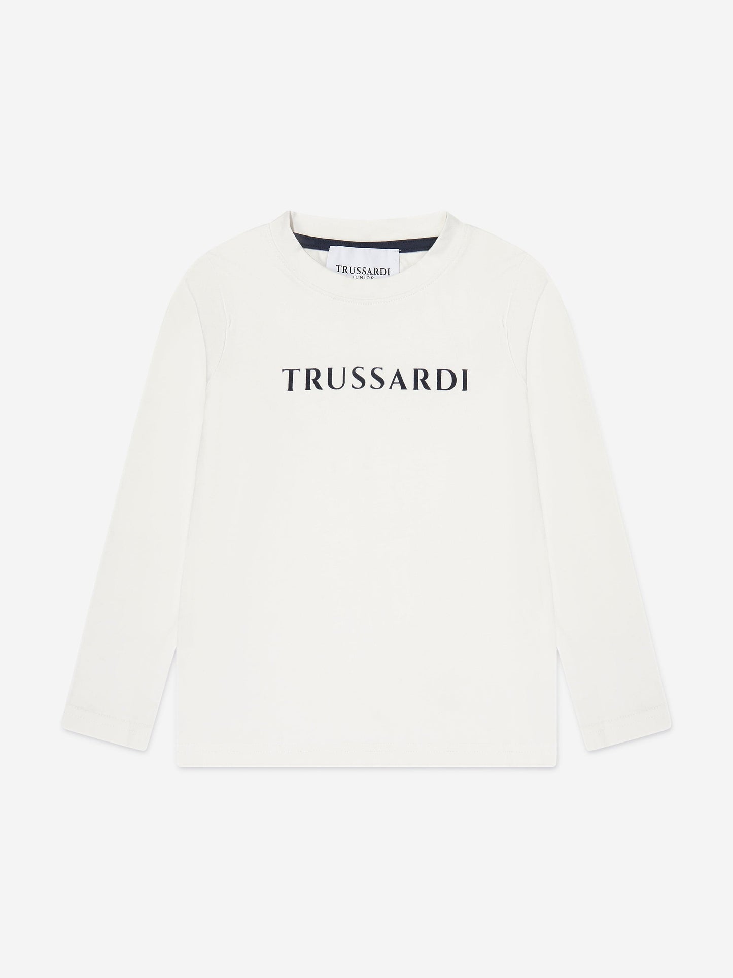 Trussardi 男童 Beid 象牙色长袖 T 恤