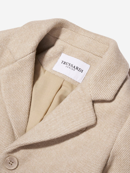 Trussardi Boys Imaril 米色长款大衣