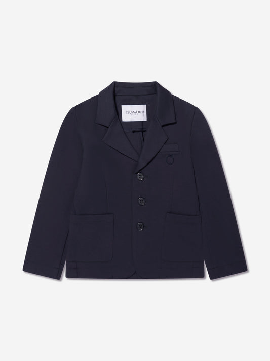 Trussardi 男童 Theoden 海军蓝夹克