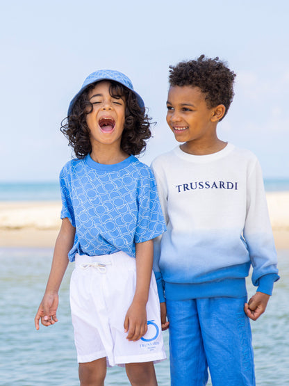 Trussardi Boys Alexandre 蓝色 T 恤