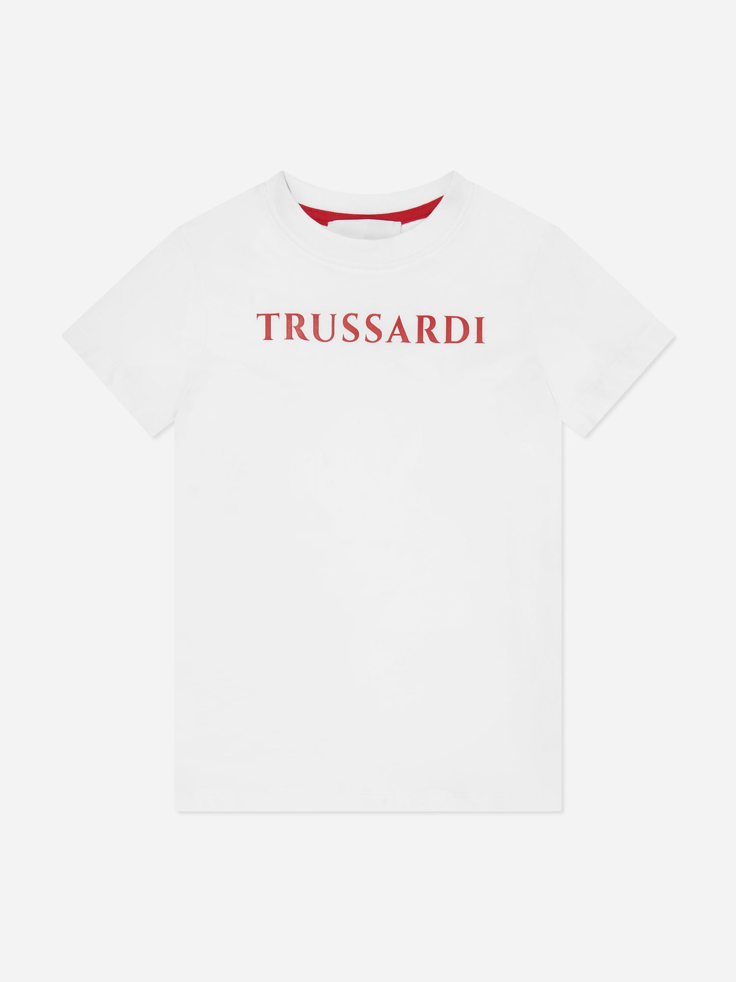 Trussardi Kids Ankis 徽标 T 恤（白色）