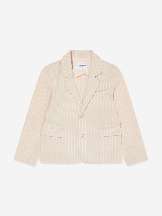 Trussardi 男孩米色 Sokel 西装外套
