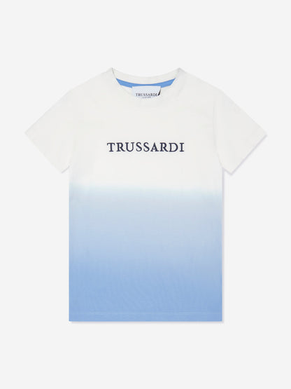 Trussardi Boys Factue Dip Dye T 恤（蓝色）
