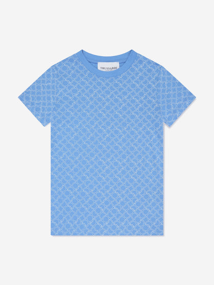 Trussardi Boys Alexandre 蓝色 T 恤