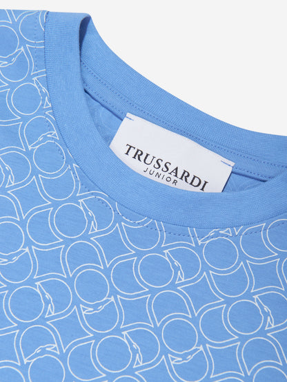 Trussardi Boys Alexandre 蓝色 T 恤