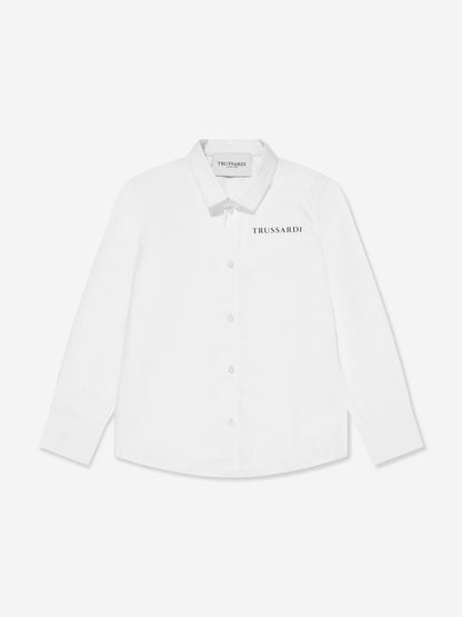 Trussardi 男童 Delher 徽标衬衫（白色）
