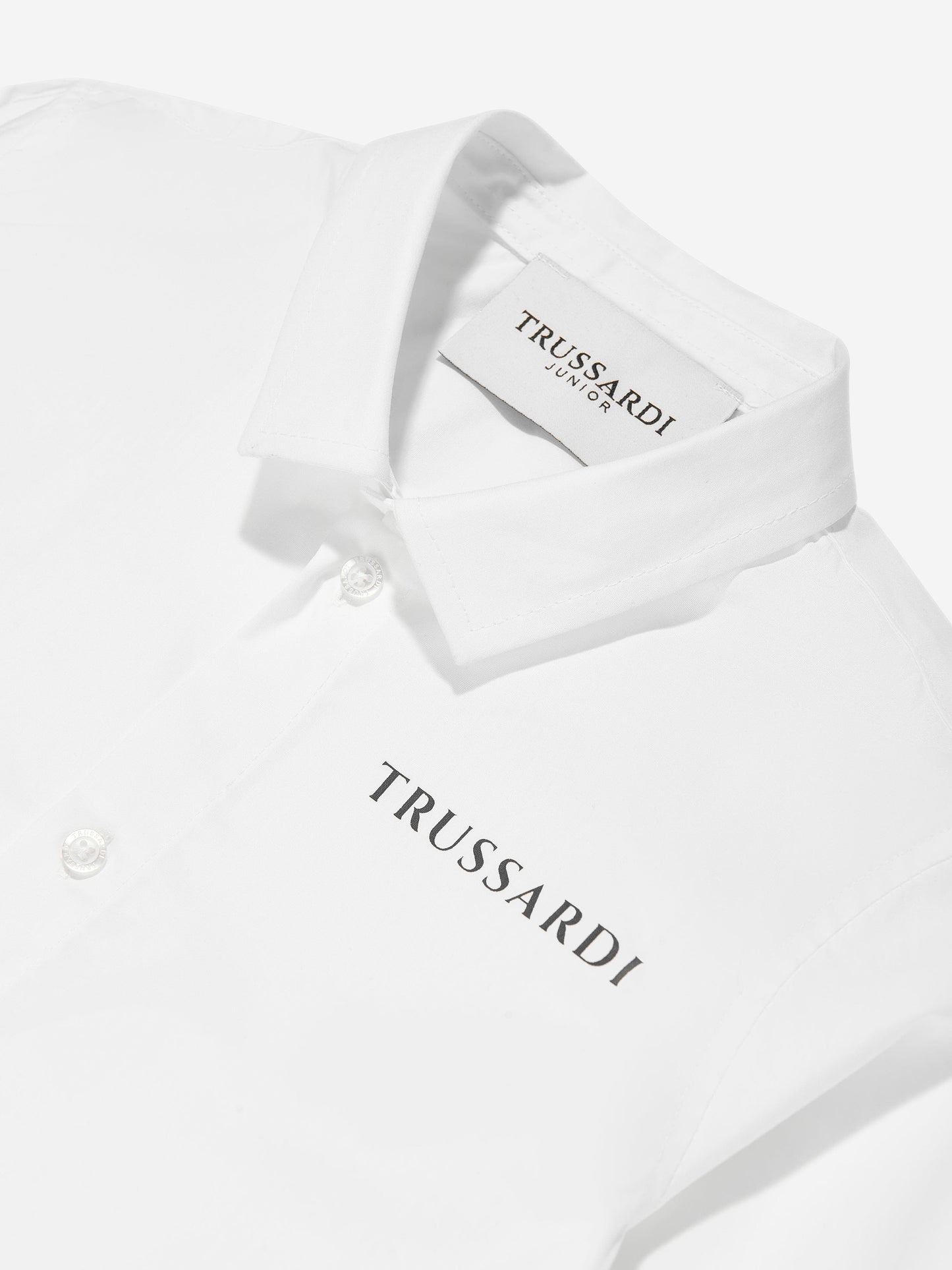 Trussardi 男童 Delher 徽标衬衫（白色）