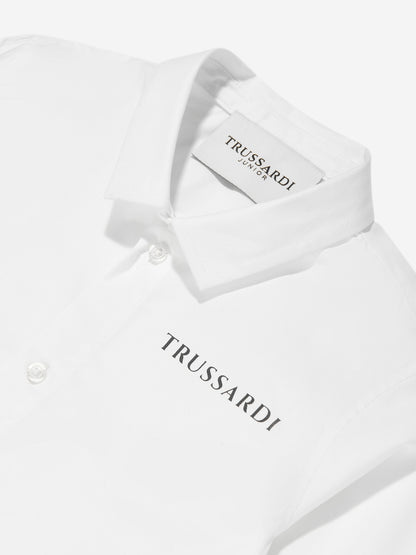 Trussardi 男童 Delher 徽标衬衫（白色）