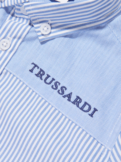 Trussardi 男童 Ravazeti 口袋衬衫（蓝色）