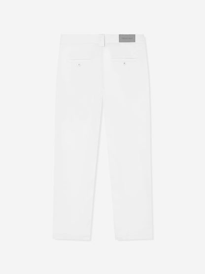 Trussardi 男童 Tofinuo 徽标长裤（白色）