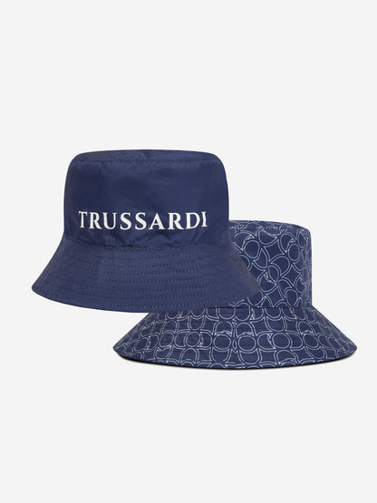 Trussardi Boys Quinsi 蓝色双面渔夫帽