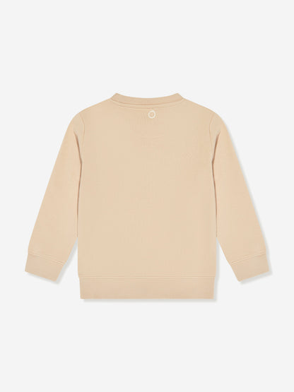 Trussardi Kids Beavi 徽标运动衫（米色）