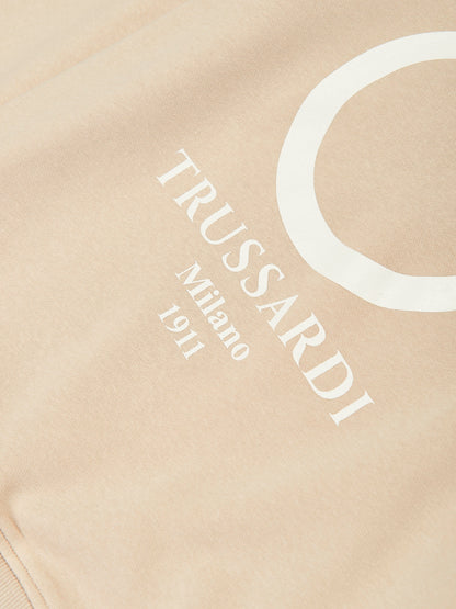 Trussardi Kids Beavi 徽标运动衫（米色）