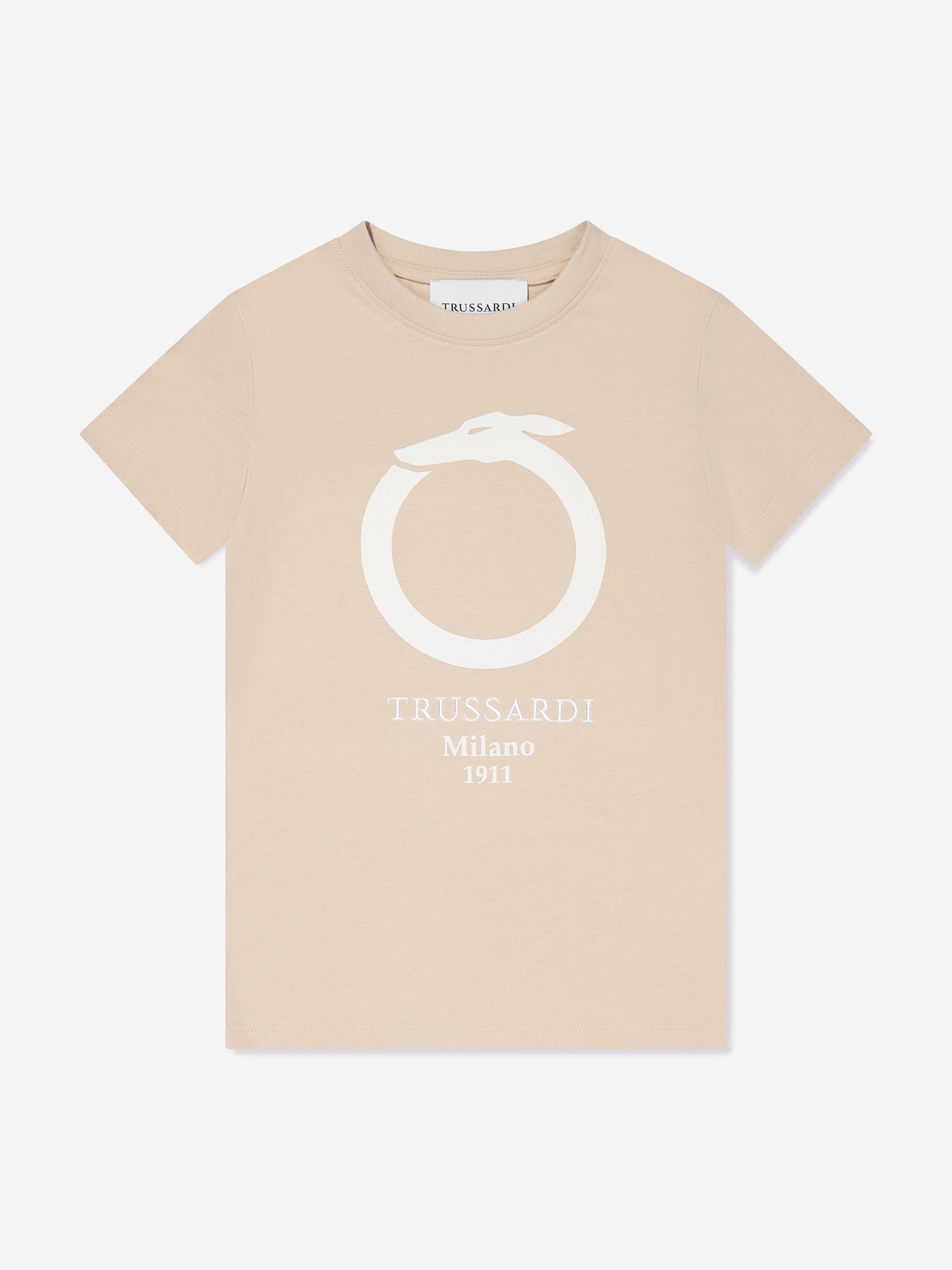 Trussardi Kids Assion Logo T 恤（米色）