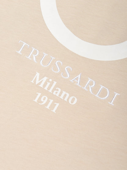 Trussardi Kids Assion Logo T 恤（米色）
