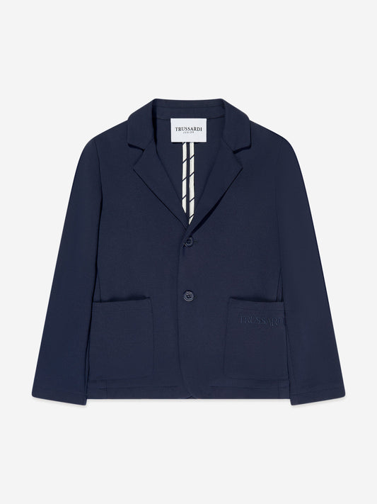 Trussardi 男童 Brev 海军蓝西装外套