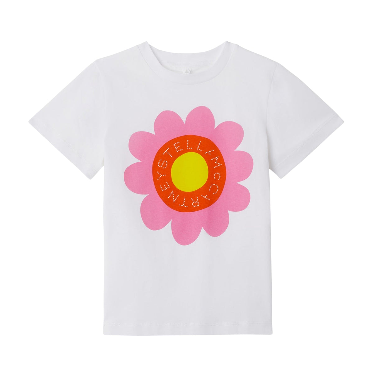 女童白色Logo棉T恤