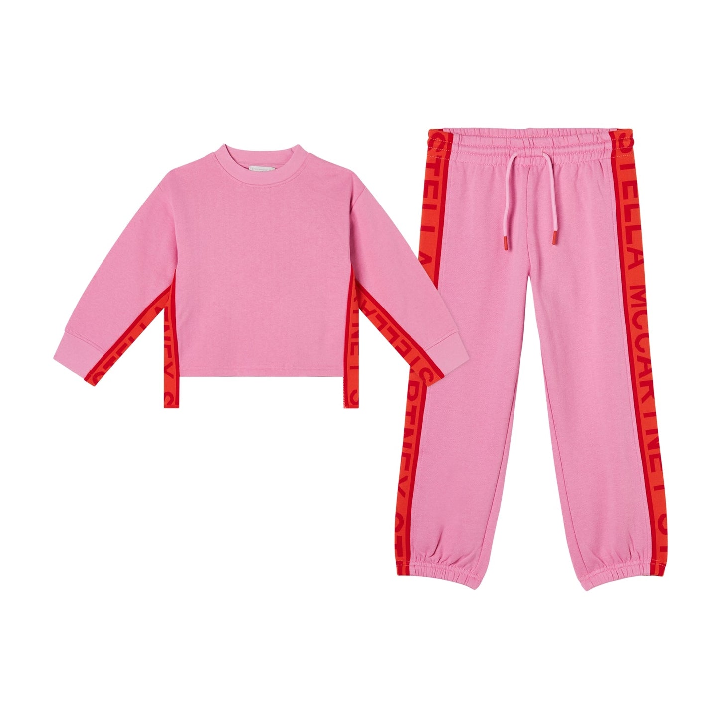 女童粉色Logo棉套装