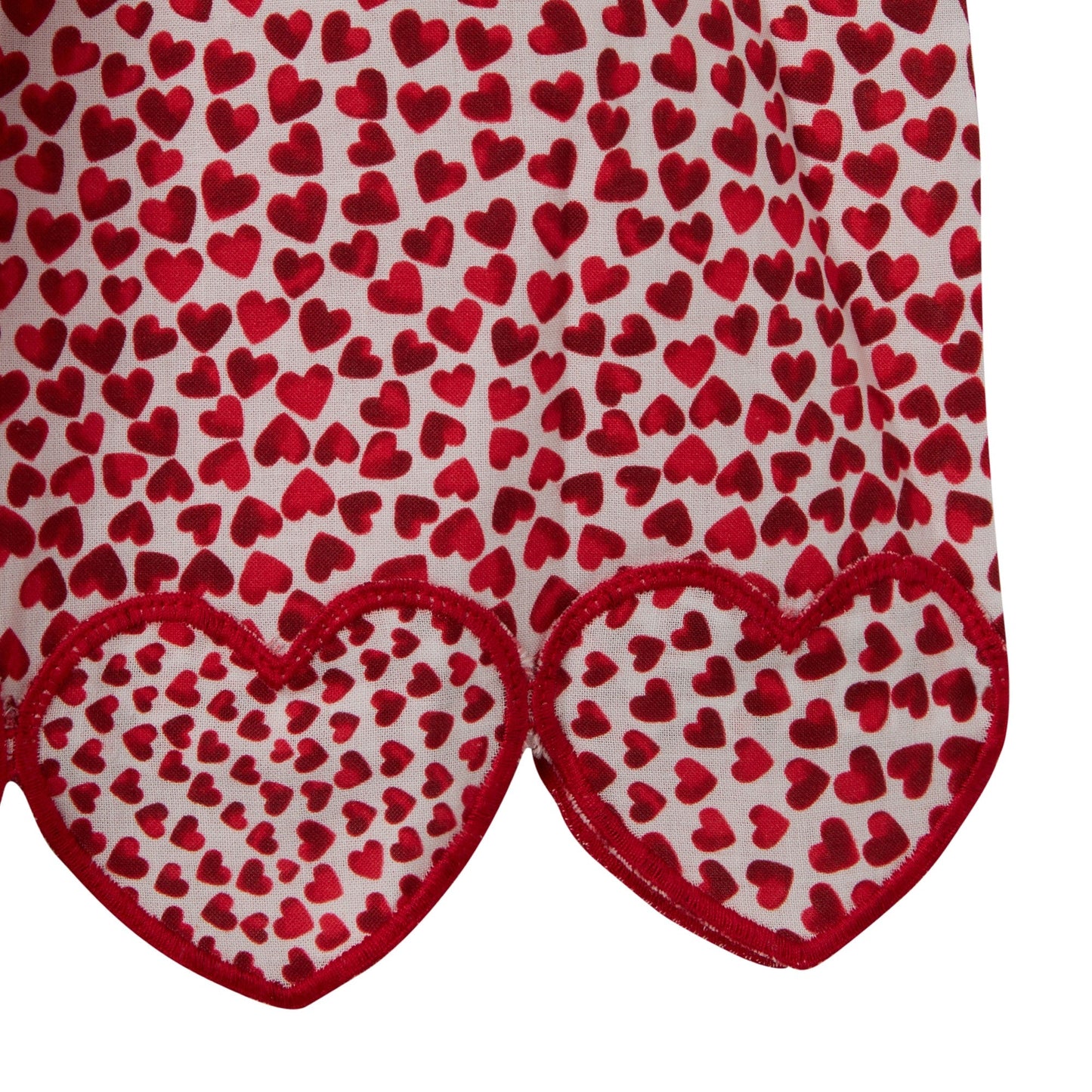 女童红色爱心棉吊带连衣裙